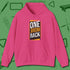 One More Rack Billiards Hoodie, front view, in Heliconia play in style, win in silence
